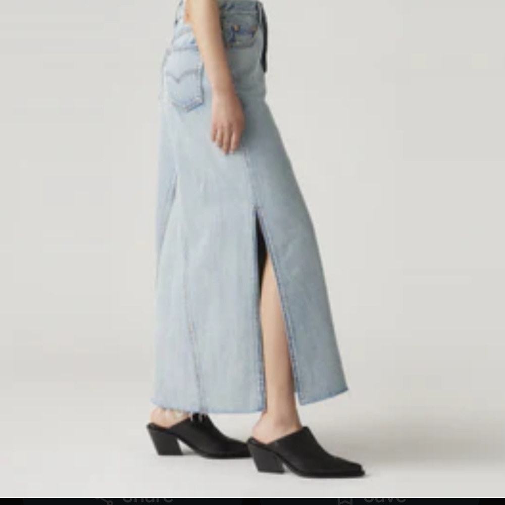 Levi's Iconic Denim Maxi Skirt EUC - Picture 3 of 11